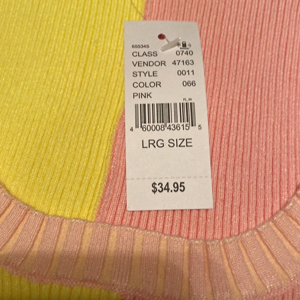 Pacsun Stretchy Color Block Sweater | Large - image 2